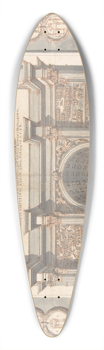 Jan Goeree - A Reconstruction of the Arch of Septimius Severus 39.3 inch art pintail longboard deck