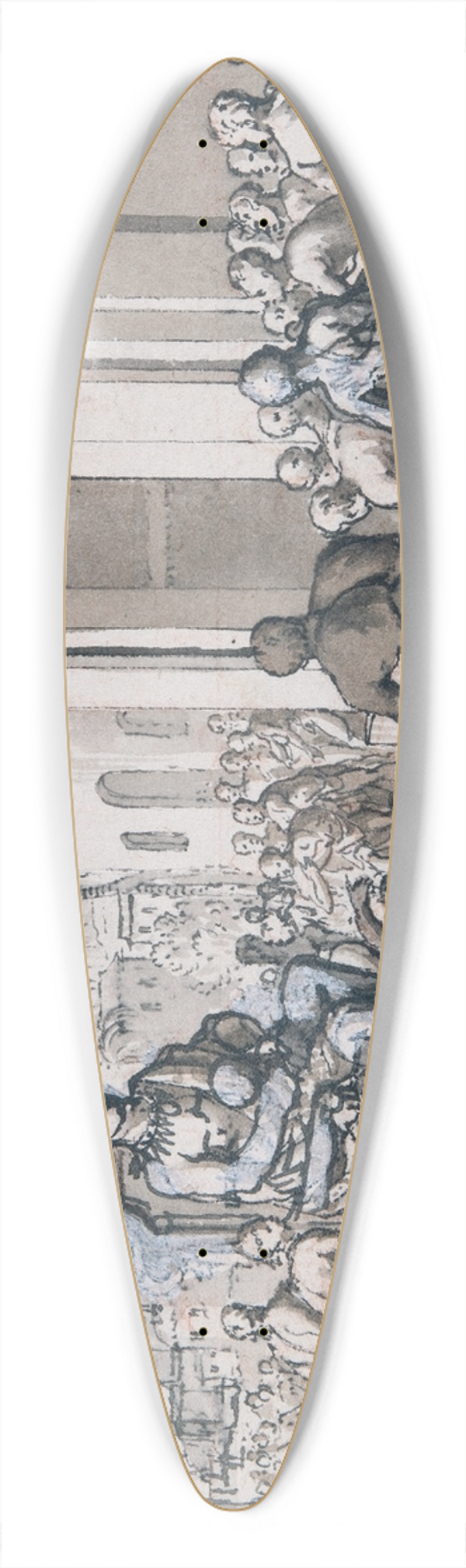 Jan Goeree - The Worship of a Pagan God 39.3 inch art pintail longboard deck
