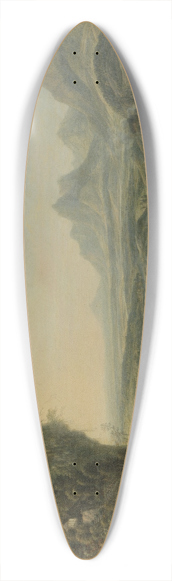 Jan Griffier - River Landscape with Rhine Motifs and Troops Passing 39.3 inch art pintail longboard deck
