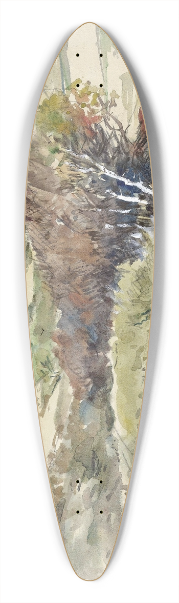 Jan Hoynck van Papendrecht - Duinlandschap tussen Bloemendaal en IJmuiden 39.3 inch art pintail longboard deck