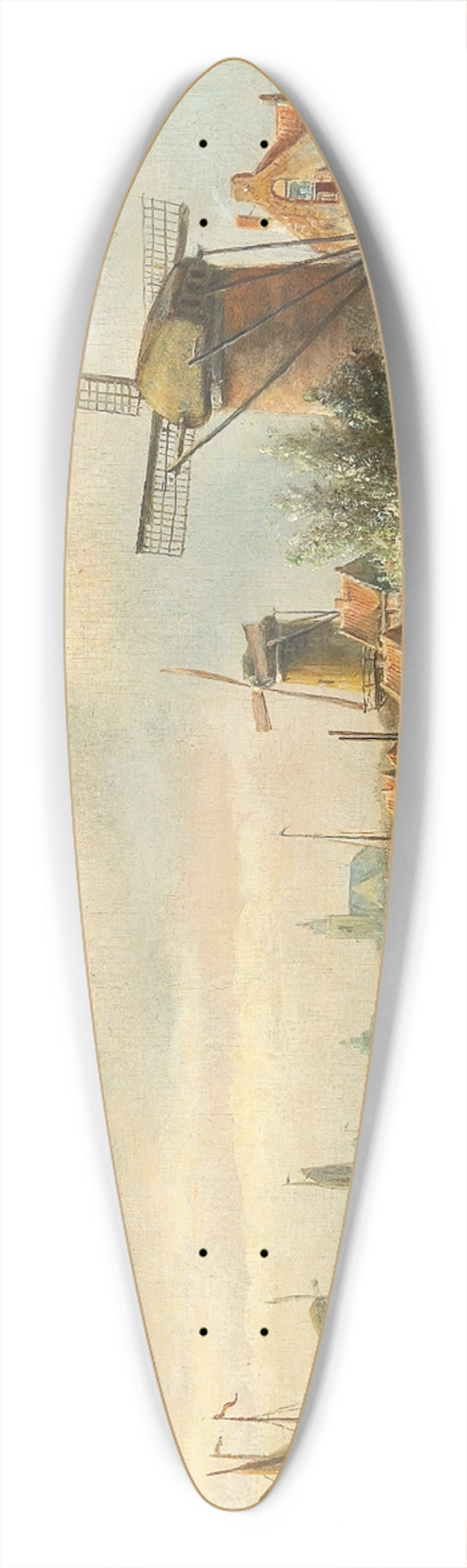Jan Jacob Coenraad Spohler - Hollndische Flusslandschaft 39.3 inch art pintail longboard deck