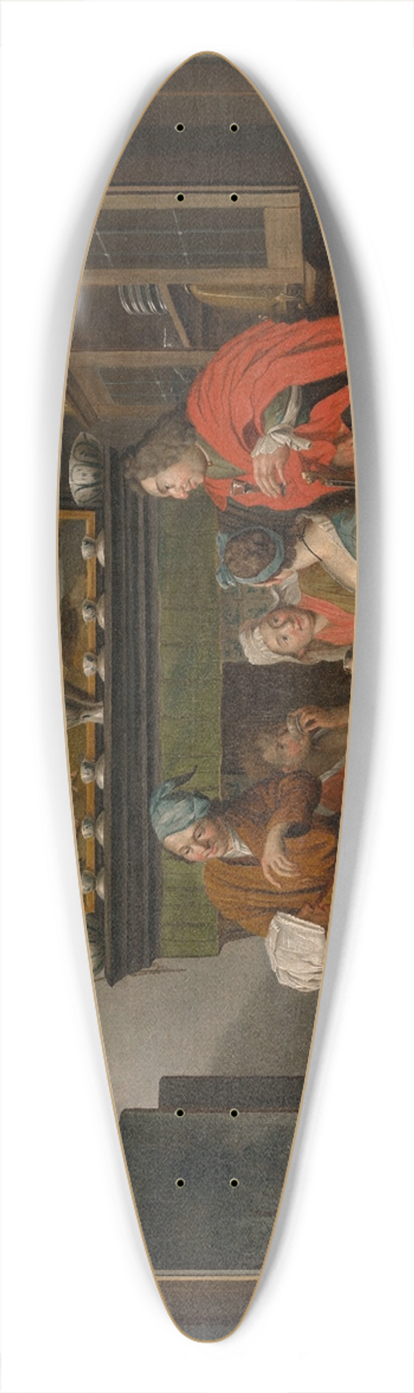 Jan Josef Horemans the Younger - Tea-Time 39.3 inch art pintail longboard deck