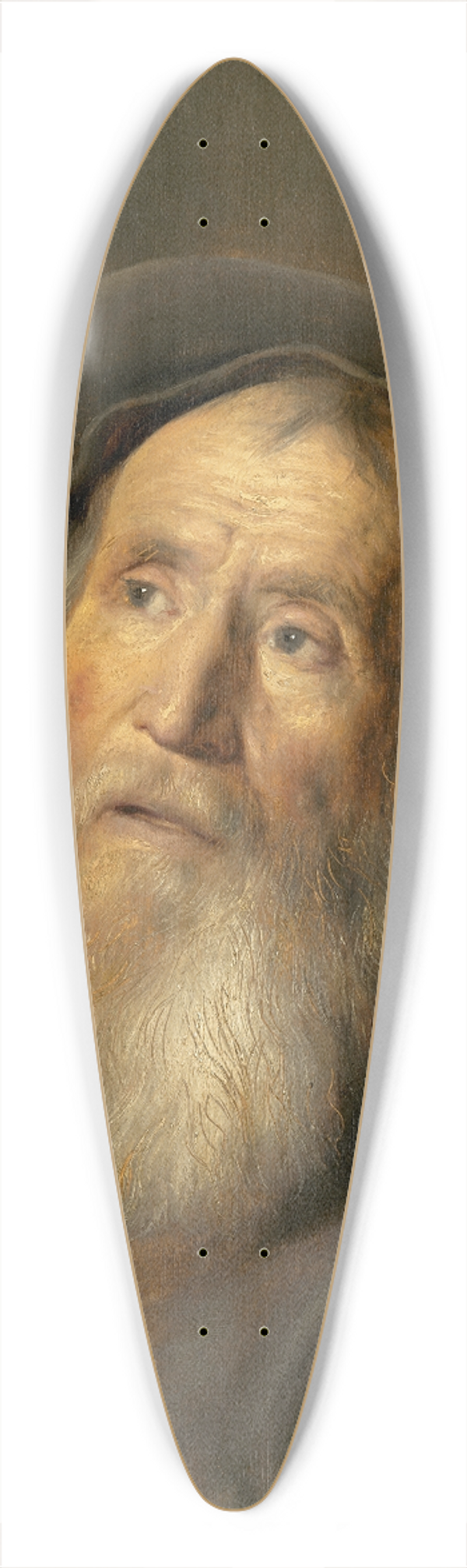 Jan Lievens - Bearded Man with a Beret 39.3 inch art pintail longboard deck