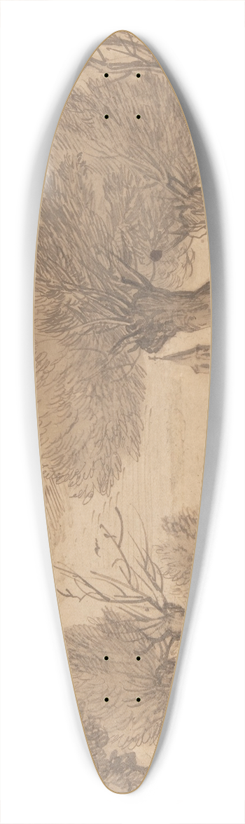 Jan Lievens - Landscape with a Shepherd and His Flock 39.3 inch art pintail longboard deck