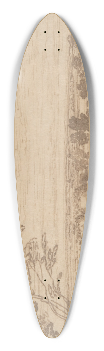 Jan Lievens - Landscape with figures 39.3 inch art pintail longboard deck