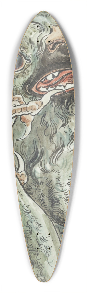 Jan Matejko - Devil with a birds head 39.3 inch art pintail longboard deck