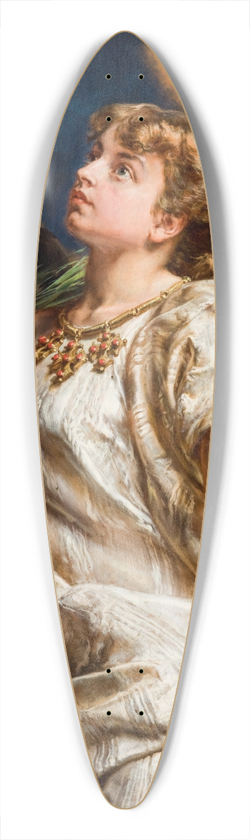 Jan Matejko - Song  study for the painting of Joan of Arc 39.3 inch art pintail longboard deck