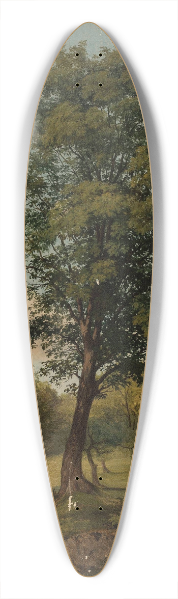 Jan Nepomucen Glowacki - View with a bridge over a creek 39.3 inch art pintail longboard deck