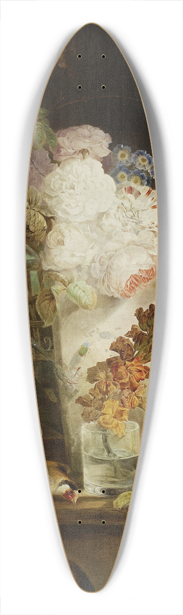 Jan Piotr uczyski - Still life with flowers 39.3 inch art pintail longboard deck