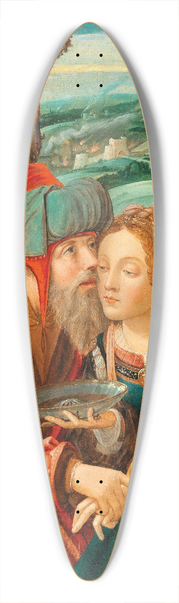 Jan Provost - Lot and his Daughters 39.3 inch art pintail longboard deck