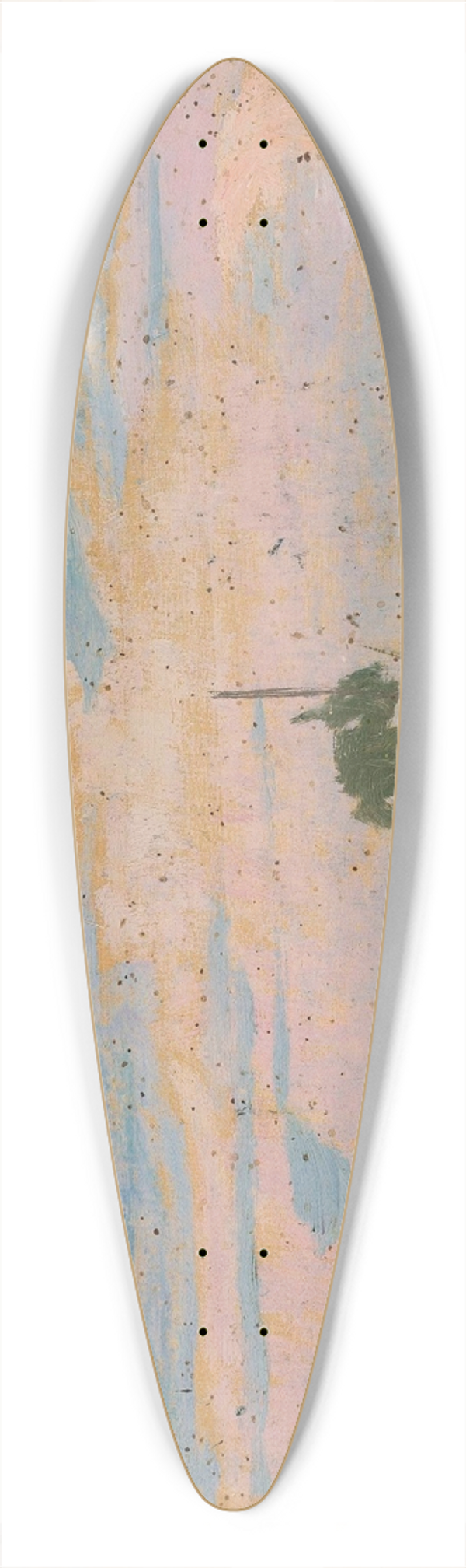 Jan Rembowski - Parapet of balcony with flower pots 39.3 inch art pintail longboard deck