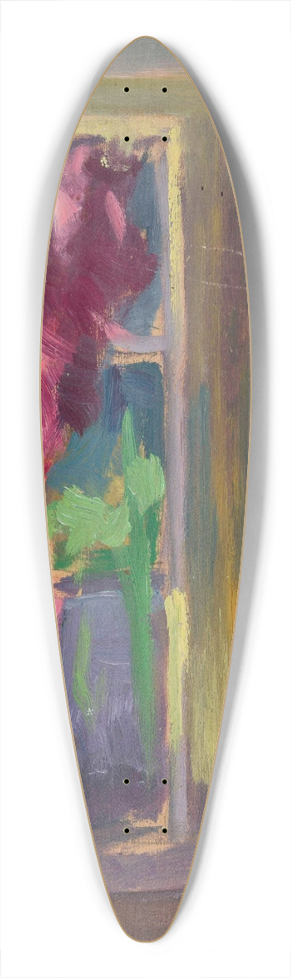 Jan Rembowski - Window with flower pots 39.3 inch art pintail longboard deck