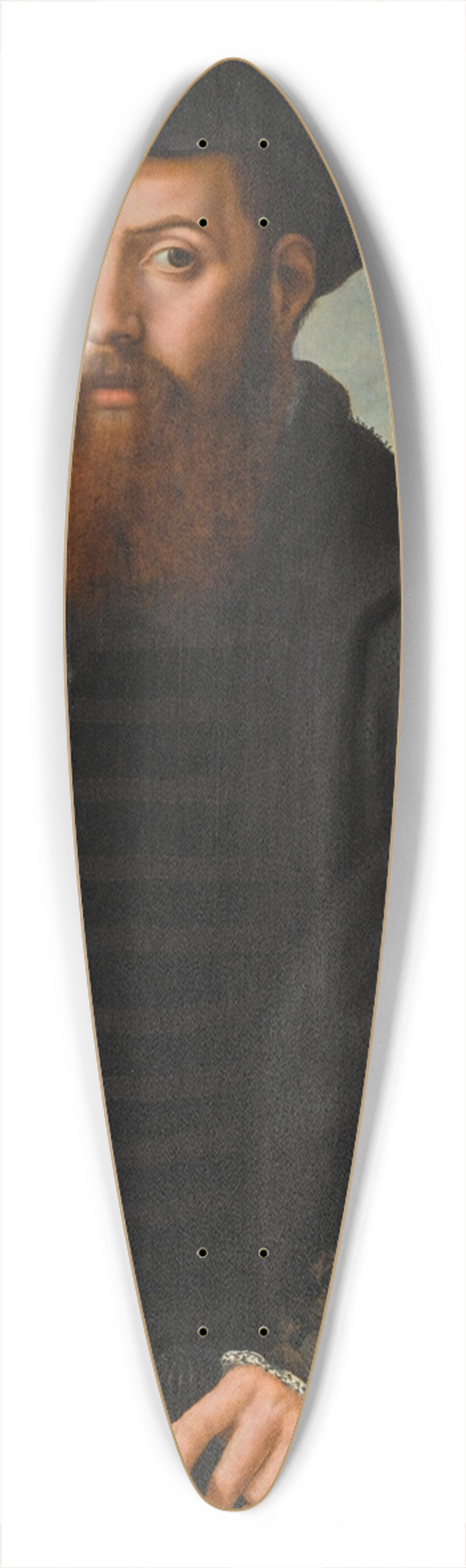 Jan Sanders Van Hemessen - Portrait of a bearded gentleman 39.3 inch art pintail longboard deck
