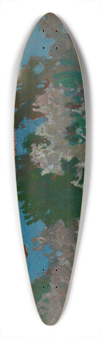 Jan Stanislawski - Apple-Trees in Blossom 39.3 inch art pintail longboard deck