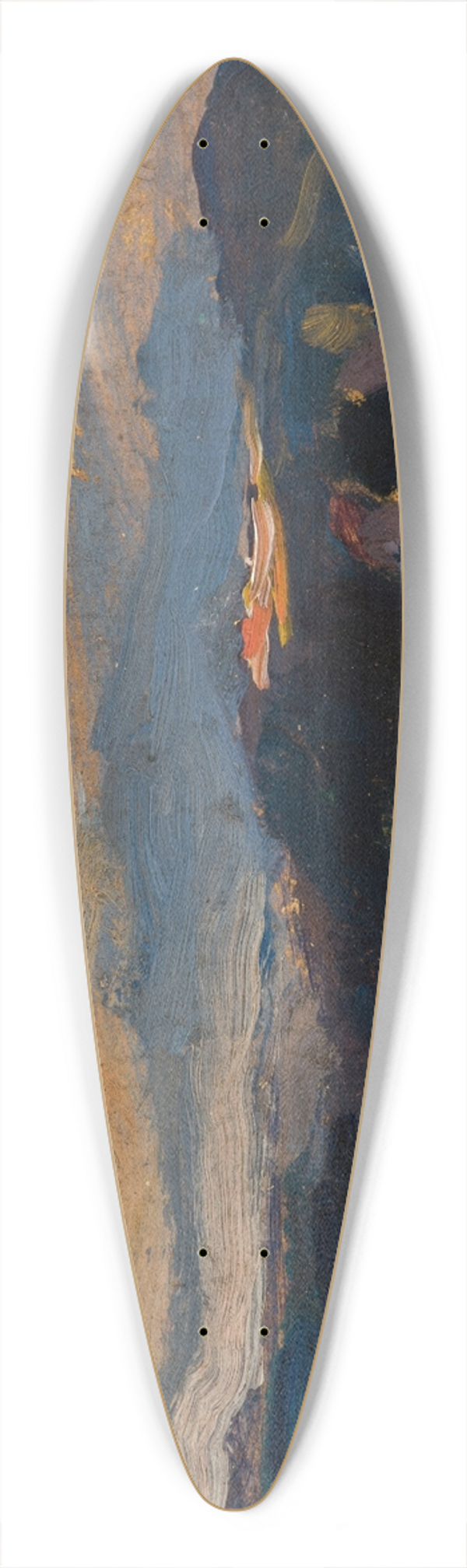 Jan Stanislawski - Clouds  Zakopane 39.3 inch art pintail longboard deck