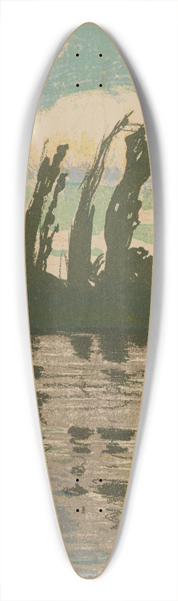 Jan Stanislawski - Poplars 39.3 inch art pintail longboard deck