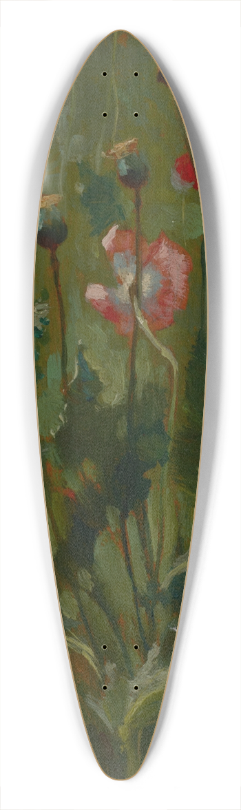 Jan Stanislawski - Poppies in Bloom 39.3 inch art pintail longboard deck