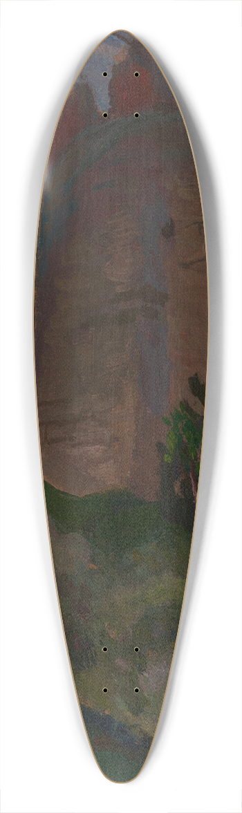 Jan Stanislawski - Tower at Tenczyn 39.3 inch art pintail longboard deck