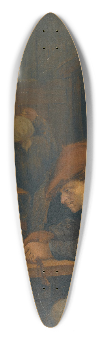 Jan Steen - Peasants drinking and cutting tobacco in an inn 39.3 inch art pintail longboard deck
