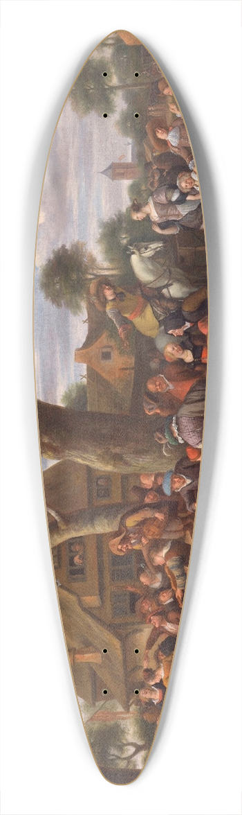 Jan Steen - Peasants Merrymaking Outside an Inn 39.3 inch art pintail longboard deck