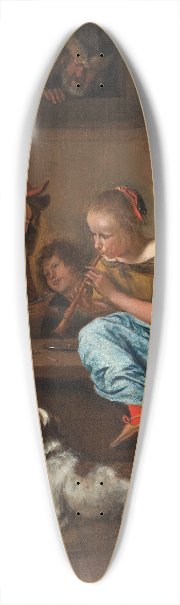 Jan Steen - The Dancing Lesson 39.3 inch art pintail longboard deck