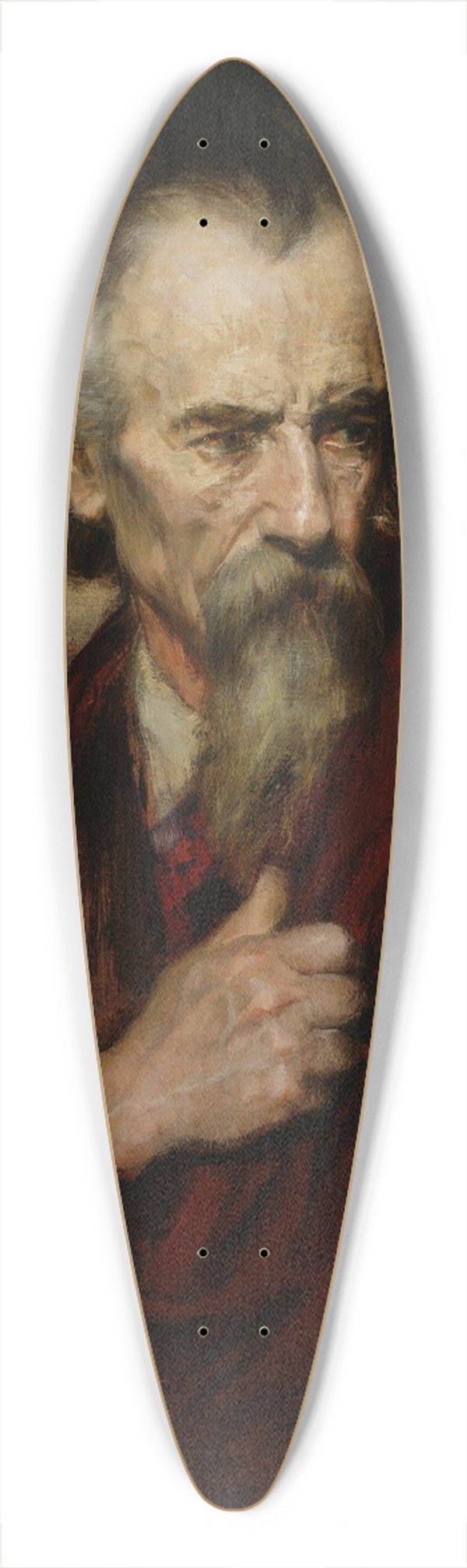 Jan Styka - Portrait of Ernest Marchia, revolutionary 39.3 inch art pintail longboard deck