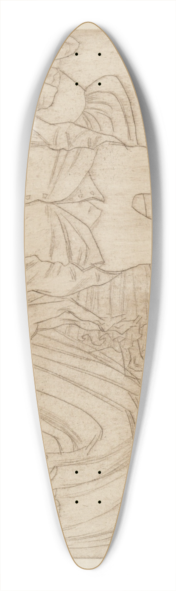 Jan Toorop - Een arme bliksem 39.3 inch art pintail longboard deck