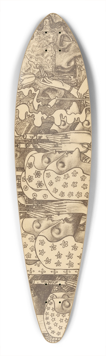 Jan Toorop - Verheugd Gouda 39.3 inch art pintail longboard deck