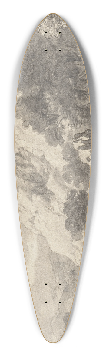 Jan van Aken - Bergige Landschaft, vorne in der Mitte eine Felspartie 39.3 inch art pintail longboard deck