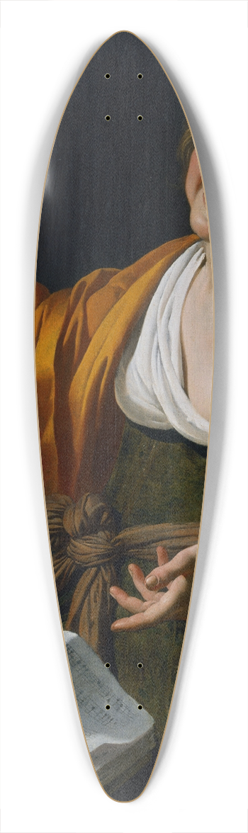 Jan Van Bijlert - Girl with a flute 39.3 inch art pintail longboard deck