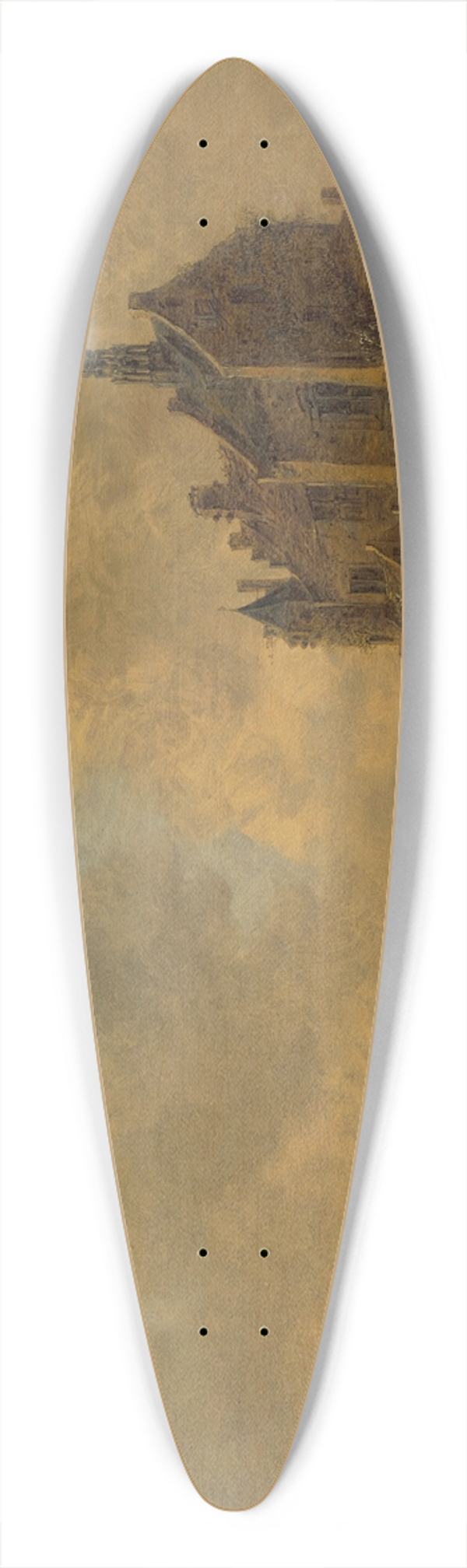 Jan van Goyen - A river landscape with a manor house, rowing boats and other vessels 39.3 inch art pintail longboard deck