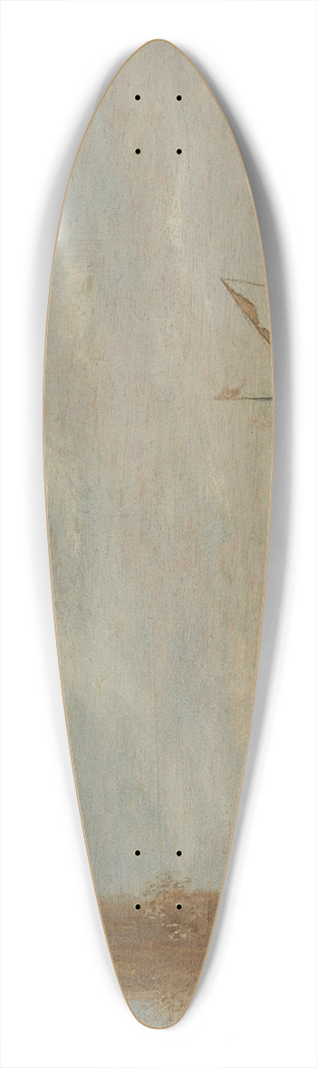 Jan van Goyen - A river landscape with the ruins of Merwede 39.3 inch art pintail longboard deck