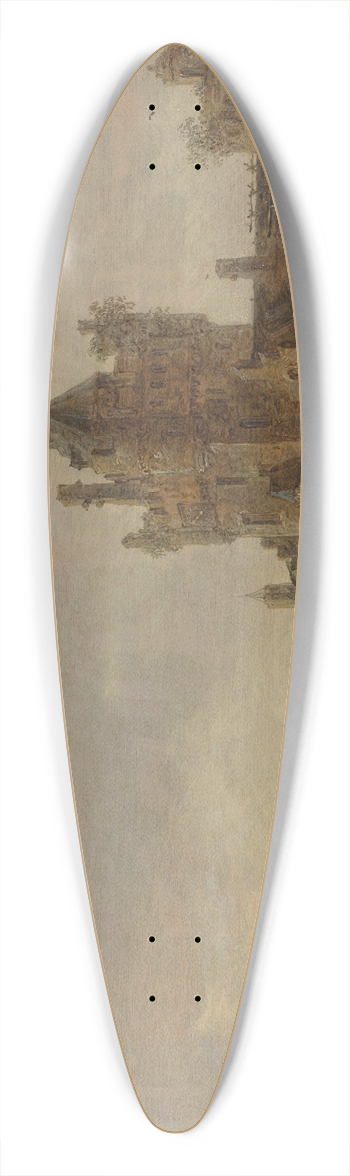 Jan van Goyen - Old Castle Gate in Nijmegen 39.3 inch art pintail longboard deck