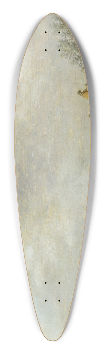 Jan van Goyen - Path through the Dunes 39.3 inch art pintail longboard deck