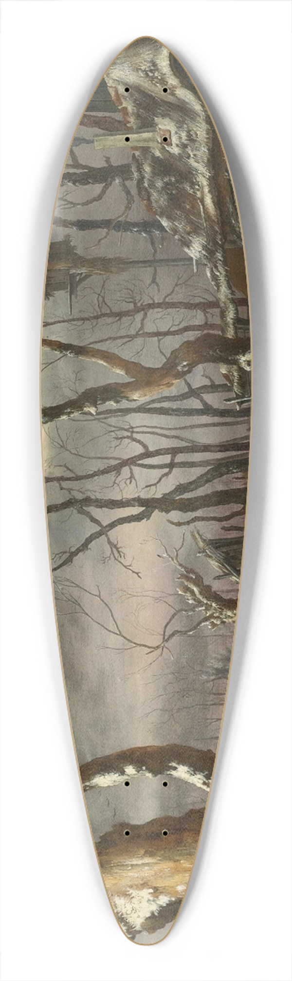 Jan Van Kessel The Elder - A Winter Landscape 39.3 inch art pintail longboard deck