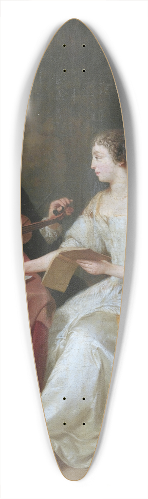 Jan Verkolje - An Elegant Couple Making Music In An Interior 39.3 inch art pintail longboard deck
