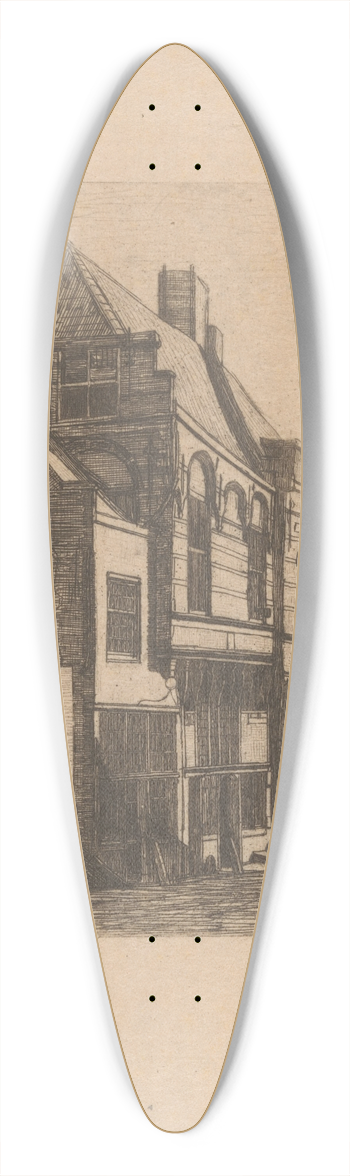 Jan Veth - Het huis Samson, te Dordrecht 39.3 inch art pintail longboard deck