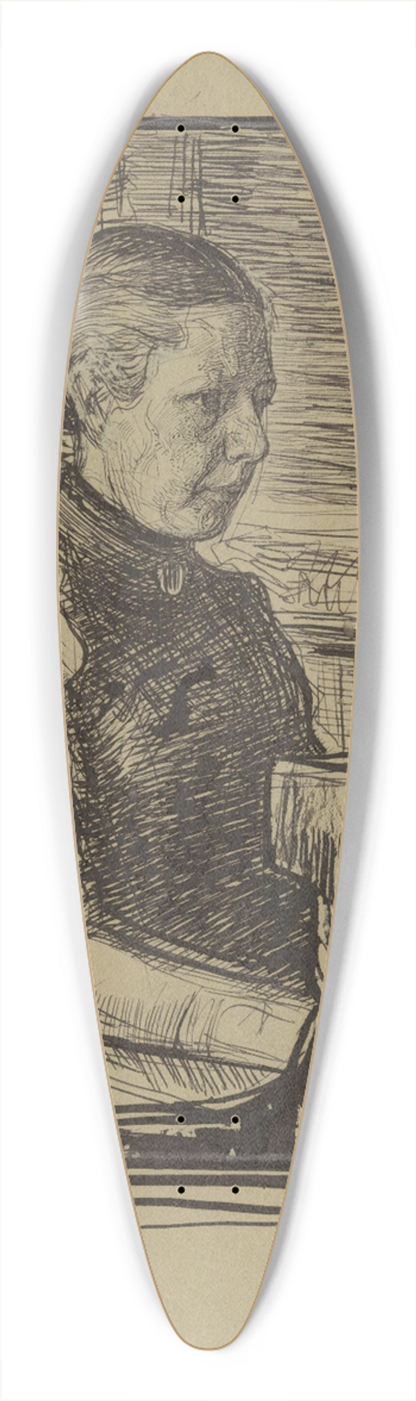 Jan Veth - Portret van mevrouw Van Marken-Matthes 39.3 inch art pintail longboard deck