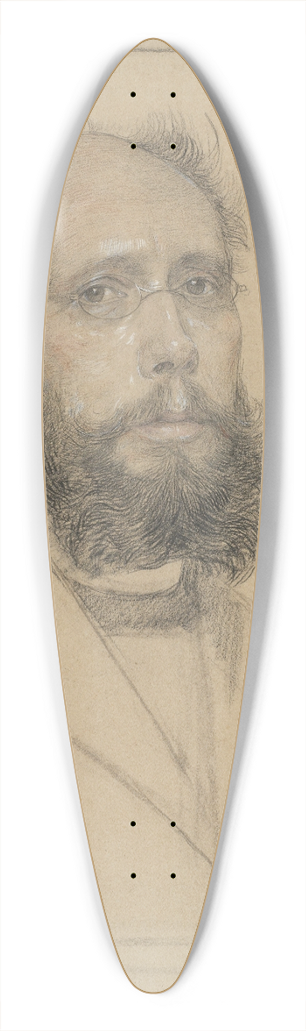 Jan Veth - Portret van Samuel Muller 39.3 inch art pintail longboard deck