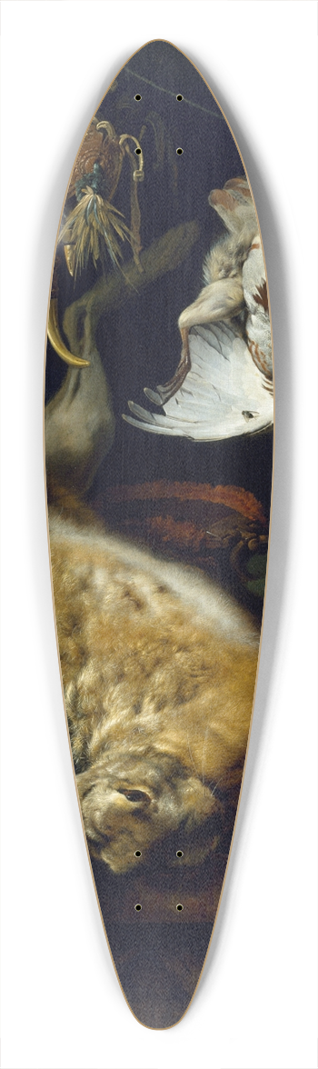 Jan Weenix - Still Life of a Dead Hare, Partridges, and Other Birds in a Niche 39.3 inch art pintail longboard deck
