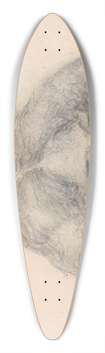 Jan Willem Rosier - Head of a Man 39.3 inch art pintail longboard deck
