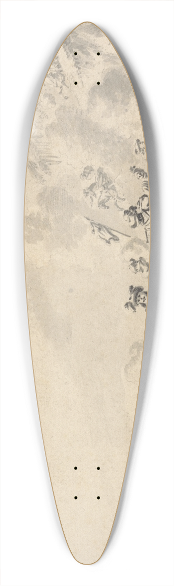 Jan Wyck - A Cavalry Battle 39.3 inch art pintail longboard deck