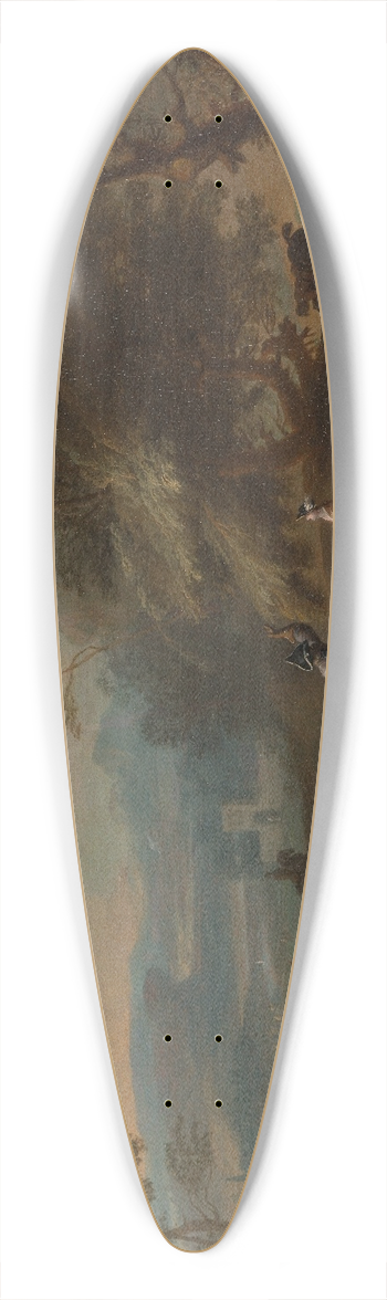 Jan Wyck - A Hawking Party 39.3 inch art pintail longboard deck