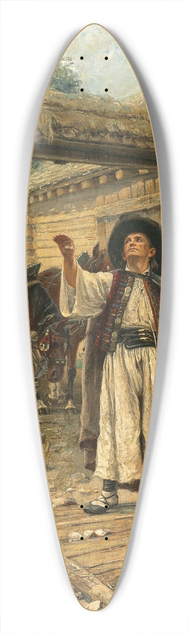 Jaroslav Vn - Is it going to rain 39.3 inch art pintail longboard deck