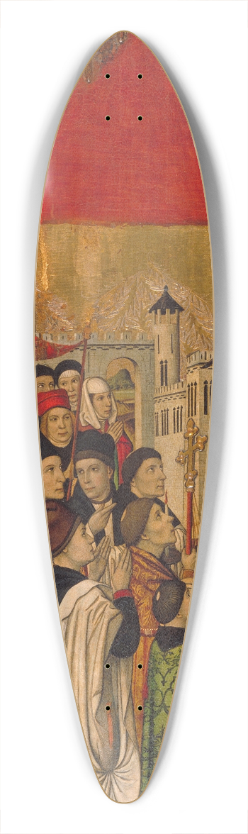 Jaume Huguet  - Apparition of Saint Michael at the Castle of SantAngelo 39.3 inch art pintail longboard deck