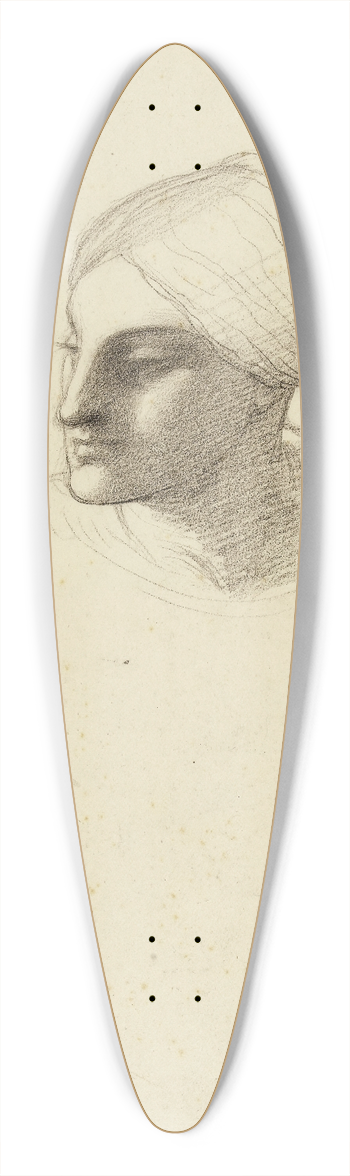 Jean-Achille Benouville - Tte de femme de trois quarts  gauche 39.3 inch art pintail longboard deck