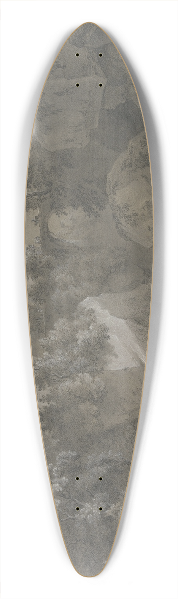 Jean-Antoine Linck - Vue de Cle, pays de Vaud 39.3 inch art pintail longboard deck