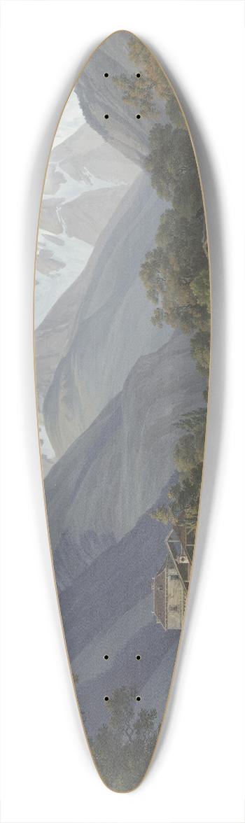 Jean-Antoine Linck - Vue de St. Gervais, de lAiguille blance, & du bon homme 39.3 inch art pintail longboard deck