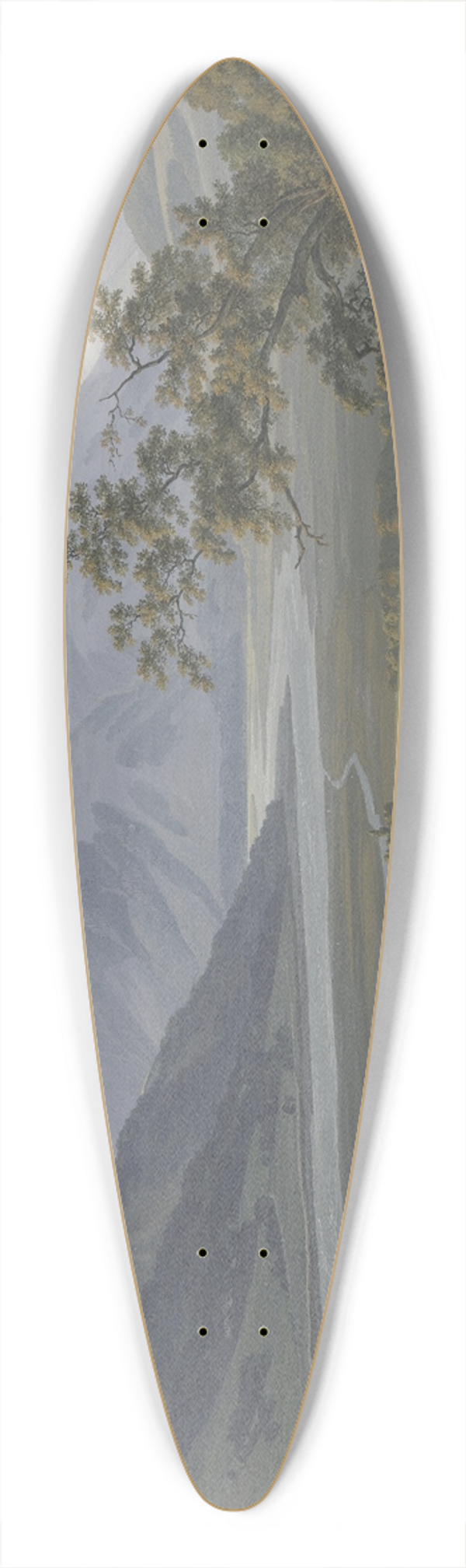 Jean-Antoine Linck - Vue du Mont-Blanc prise prs de Salanche 39.3 inch art pintail longboard deck