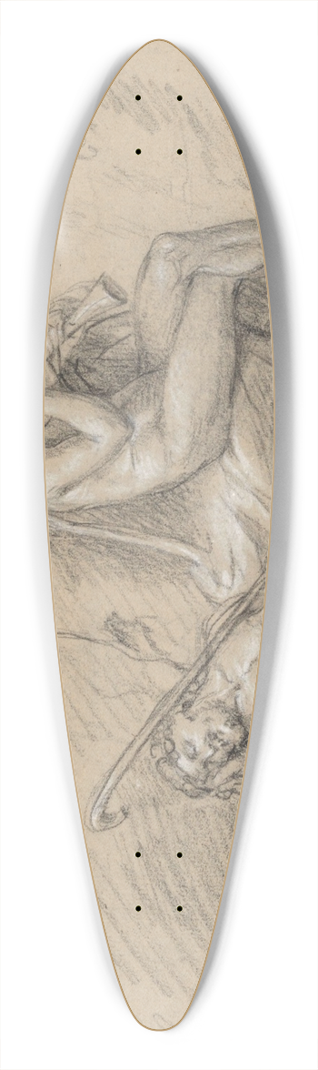 Jean Antoine Verschaeren - Mercury and Argus 39.3 inch art pintail longboard deck